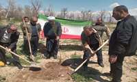 برگزاری آیین نمادین نهال‌کاری به مناسبت چهلمین روز شهادت  قائد انقلاب و امت